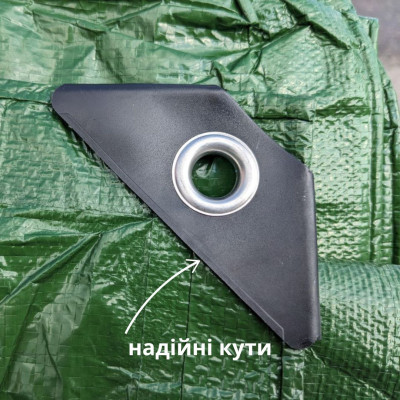 Тент посилений 8х10 м, зелений, тарпаулін Тент посилений 8х10 м, зелений, тарпаулін